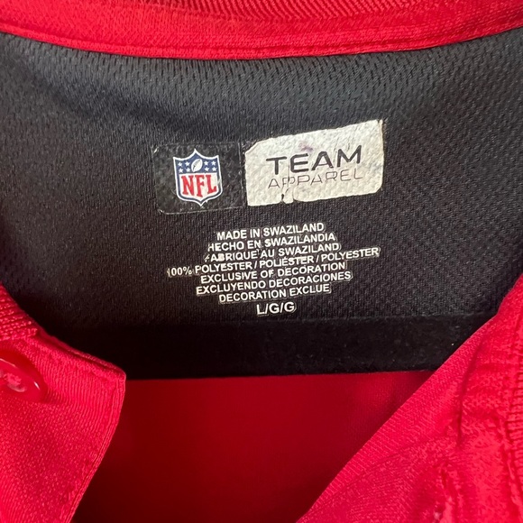 NFL Team Apparel Red and Black Polo Shirt Atlanta Falcons size Large mens - Picture 3 of 5